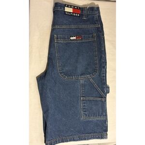 Vintage Tommy Hilfiger Shorts Mens 38 Denim Carpenter Patch‎ Pocket Y2K 2000s